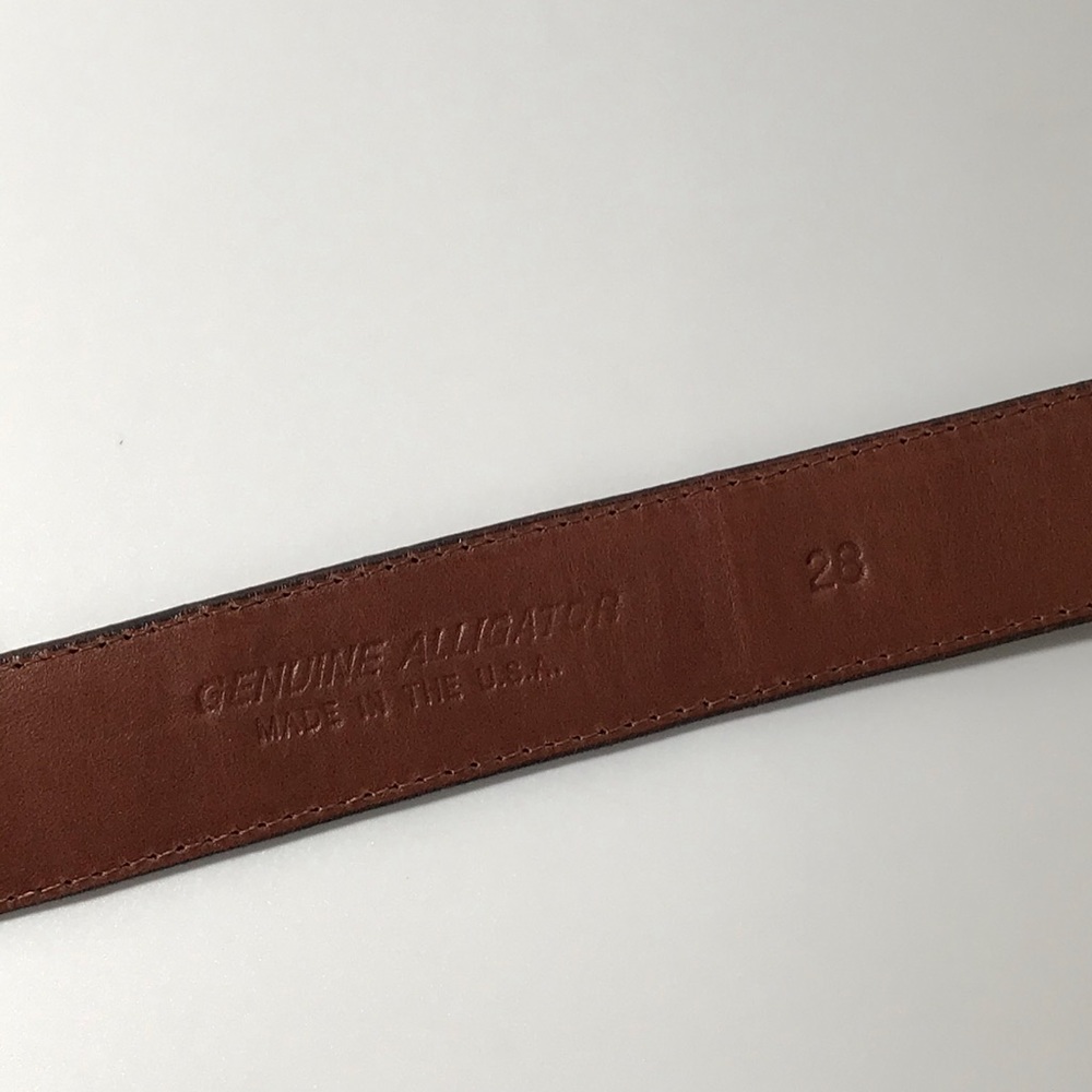 Flemings Sterling Genuine Alligator Leather Belt - Picture 6 of 8